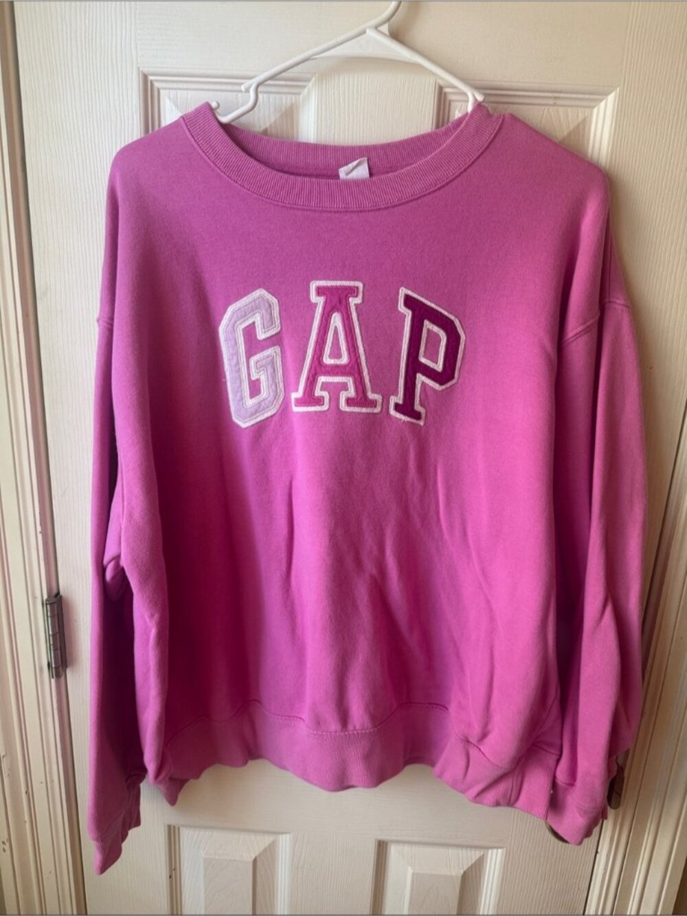 GAP Women's Crewneck Sweater in Hot Pink